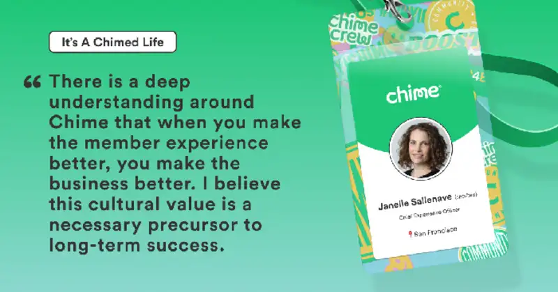 It’s a Chimed (and member-obsessed) Life: Meet Janelle Sallenave, Chime’s Chief Experience Officer - Content Image 2