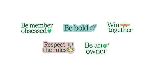 a group of stickers with text