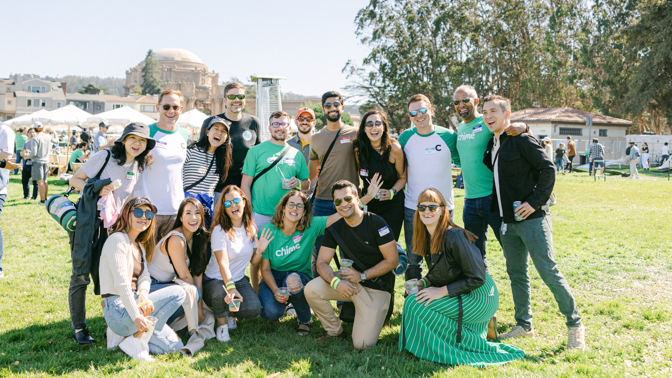 a group of people posing for a photo